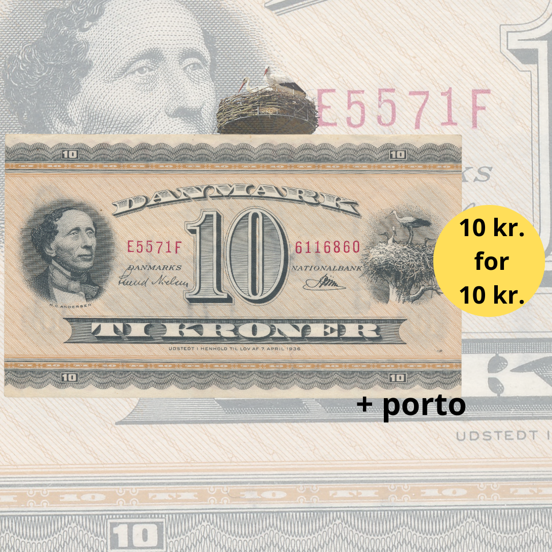 Få 10-kronesedlen med H.C. Andersen - verdens bedst kendte dansker!