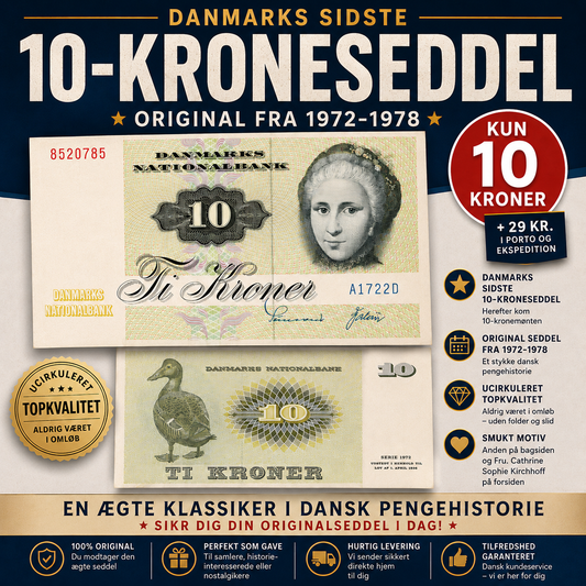 "Andetieren" Danmarks sidste 10-kroneseddel