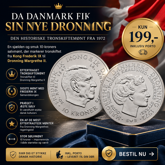 Få Dronning Margrethes Tronskiftemønt!