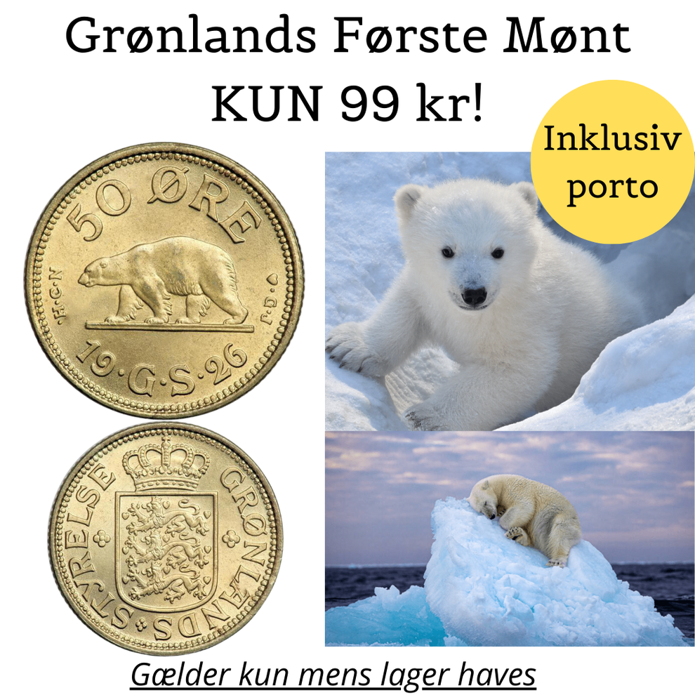 Grønlands Første Officielle Mønt, 50-øren fra 1926! – Møntkompagniet